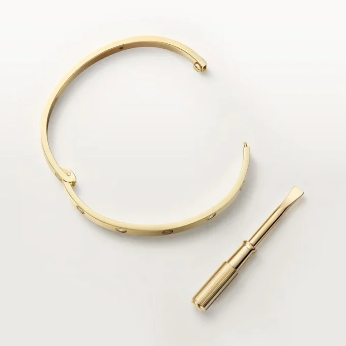 Bracciale Love, modello medio, 4 diamanti