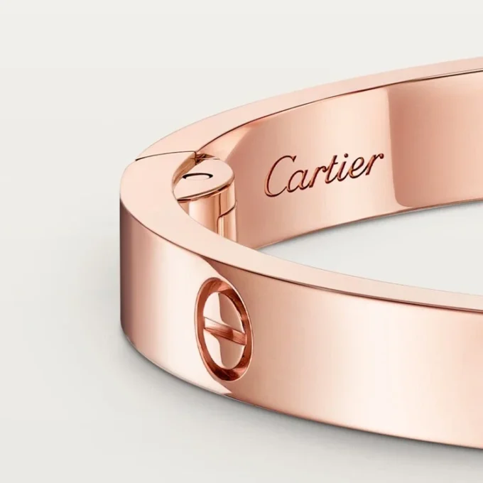 Bracciale Love, modello medio, 4 diamanti