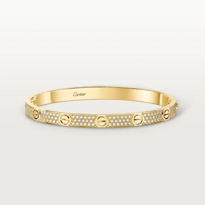 Bracciale Love, modello medio, pavé