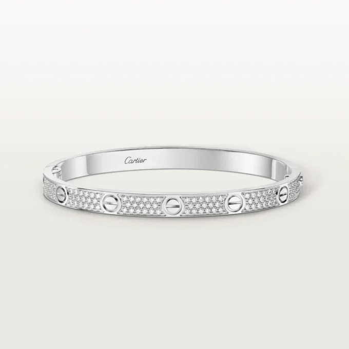 Bracciale Love, modello medio, pavé