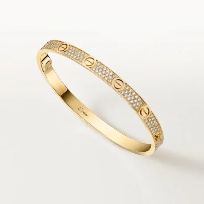 Bracciale Love, modello medio, pavé