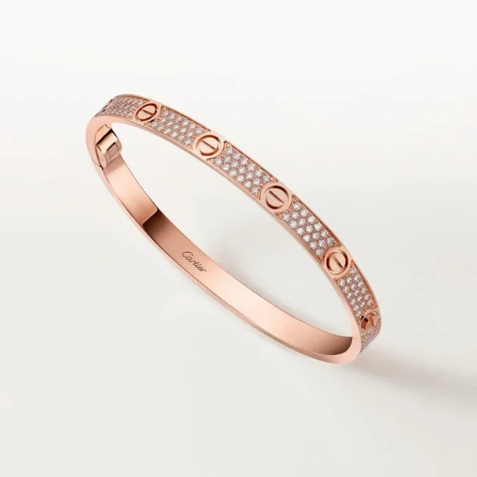 Bracciale Love, modello medio, pavé