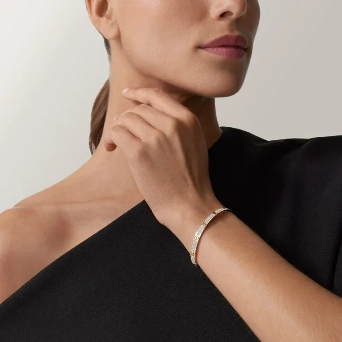 Bracciale Love, modello medio, pavé