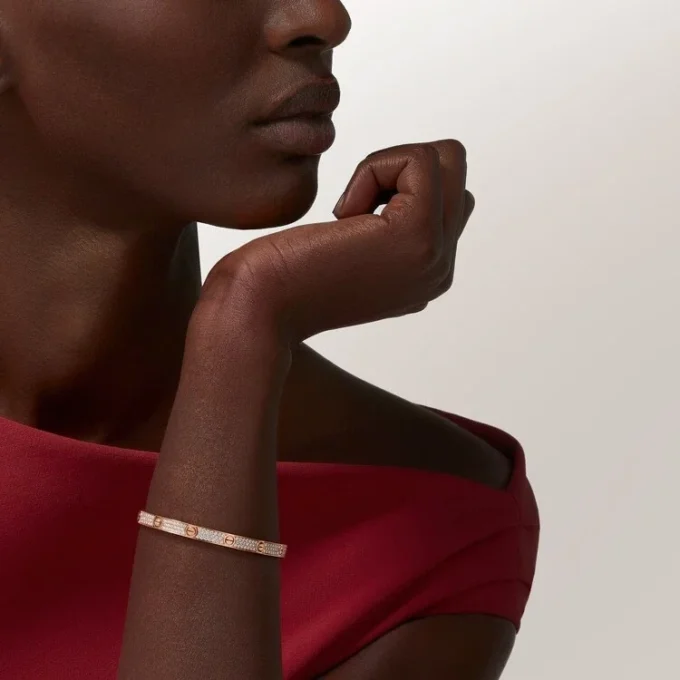 Bracciale Love, modello medio, pavé