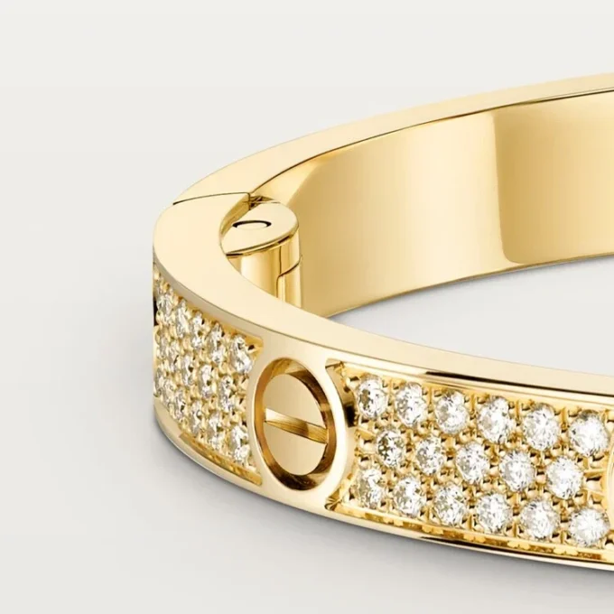 Bracciale Love, modello medio, pavé