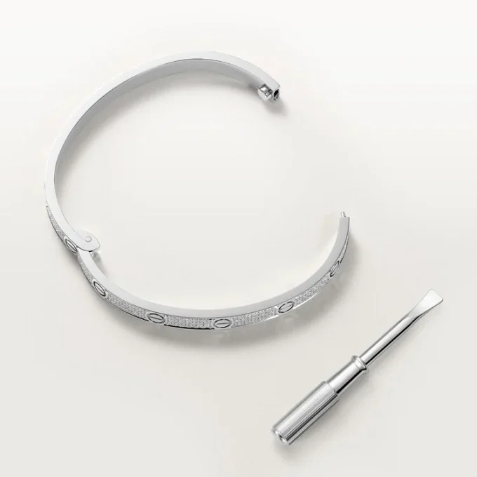 Bracciale Love, modello medio, pavé