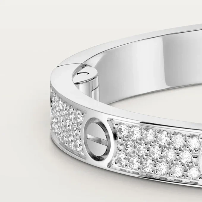 Bracciale Love, modello medio, pavé