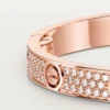 Bracciale Love, modello medio, pavé