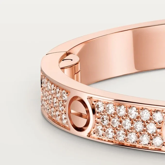 Bracciale Love, modello medio, pavé