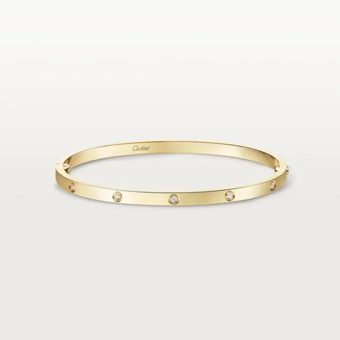 Bracciale Love, modello piccolo, 10 diamanti