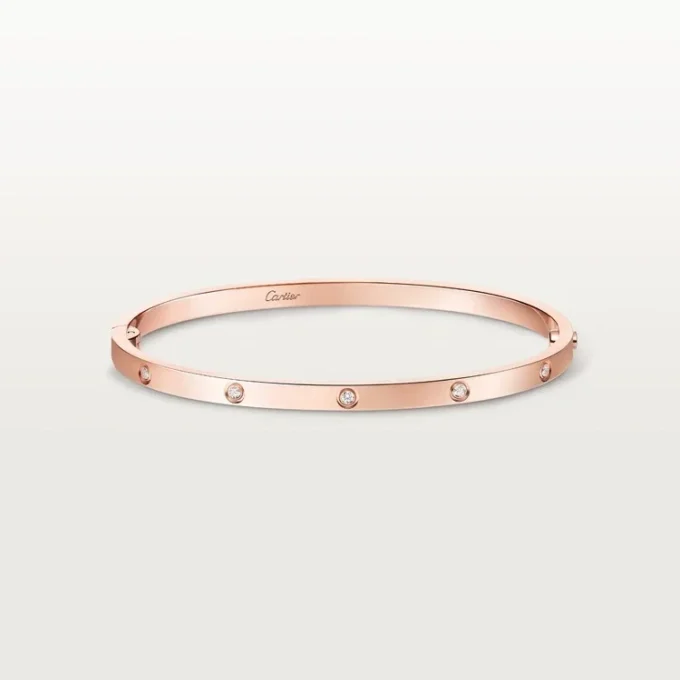 Bracciale Love, modello piccolo, 10 diamanti