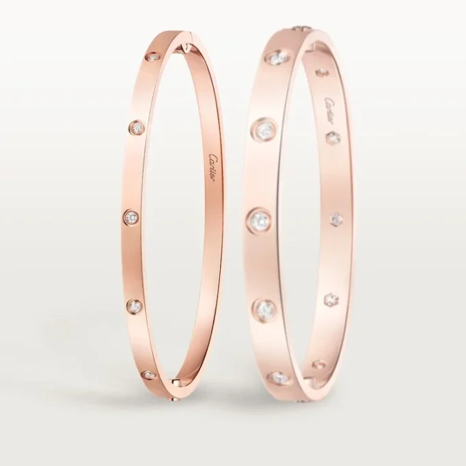 Bracciale Love, modello piccolo, 10 diamanti