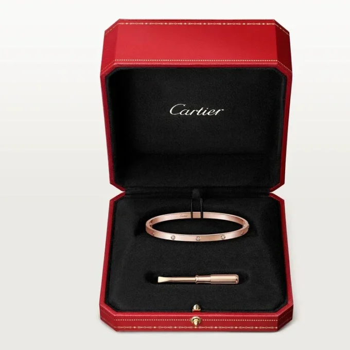 Bracciale Love, modello piccolo, 10 diamanti