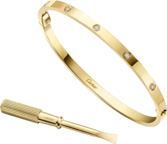 Bracciale Love, modello piccolo, 10 diamanti