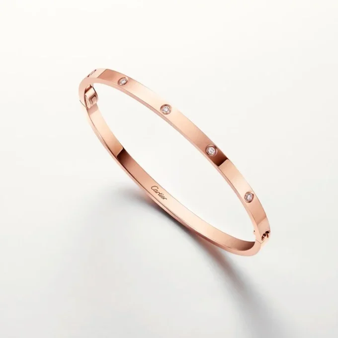 Bracciale Love, modello piccolo, 10 diamanti