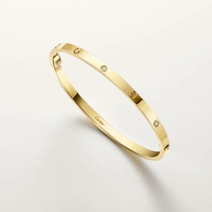 Bracciale Love, modello piccolo, 6 diamanti
