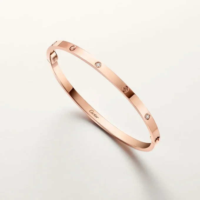 Bracciale Love, modello piccolo, 6 diamanti