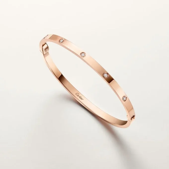 Bracciale Love, modello piccolo, 6 diamanti