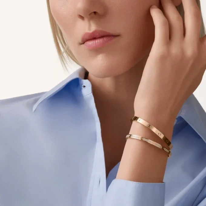 Bracciale Love, modello piccolo, pavé