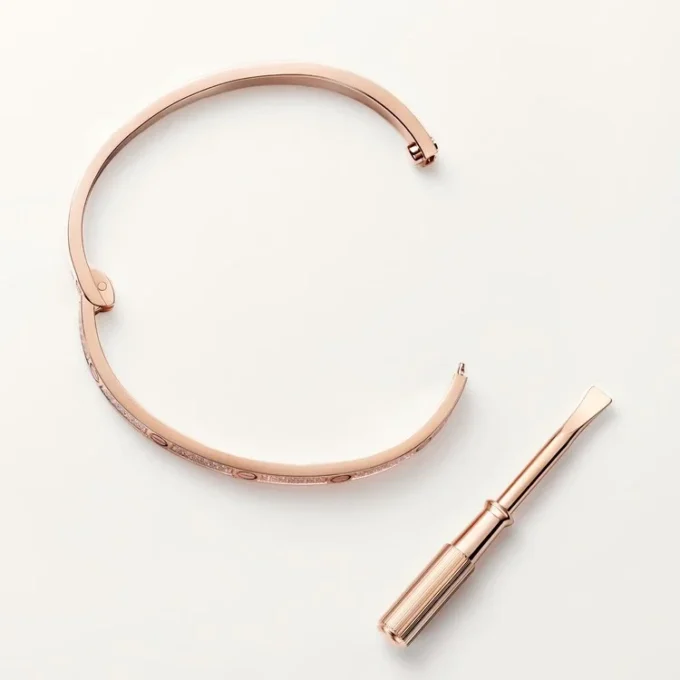 Bracciale Love, modello piccolo, pavé