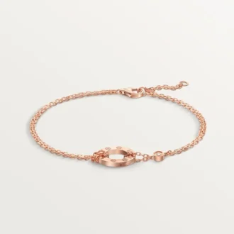 Bracciale Love, su catena, 2 diamanti