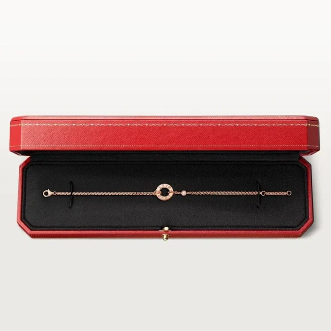 Bracciale Love, su catena, 2 diamanti