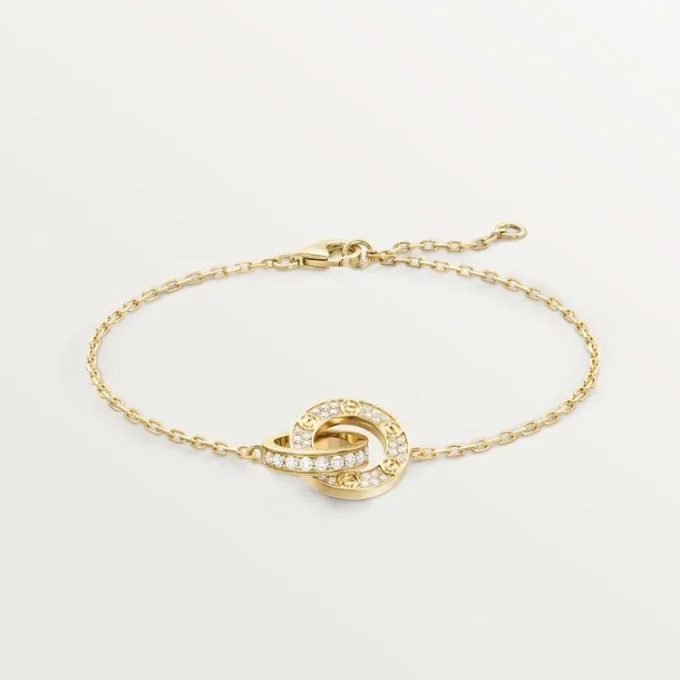 Bracciale Love, su catena, pavé