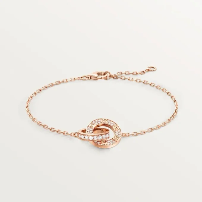 Bracciale Love, su catena, pavé