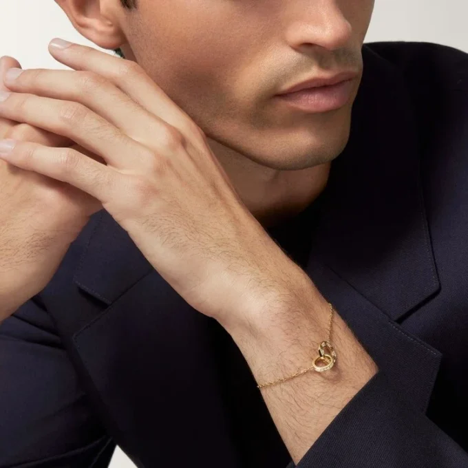 Bracciale Love, su catena, pavé