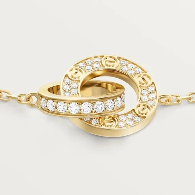 Bracciale Love, su catena, pavé