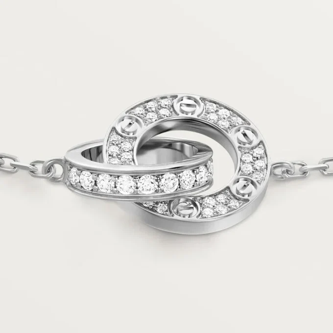 Bracciale Love, su catena, pavé