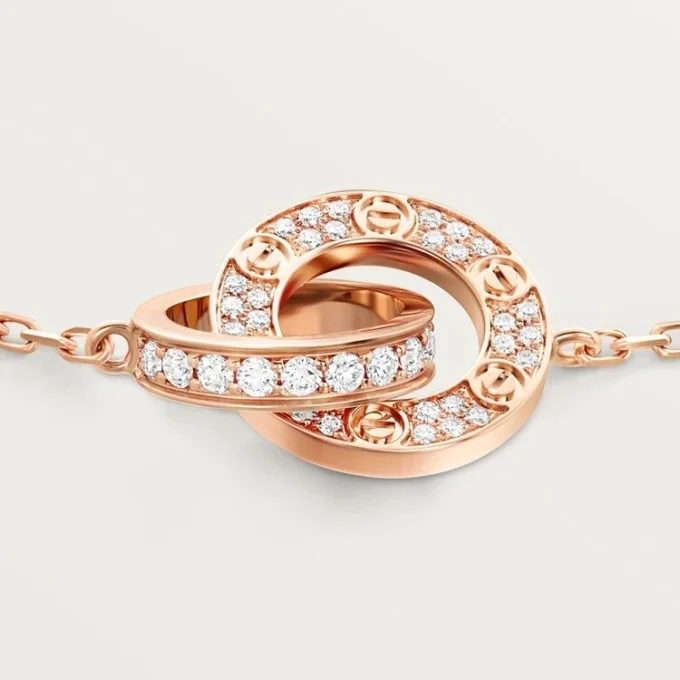 Bracciale Love, su catena, pavé