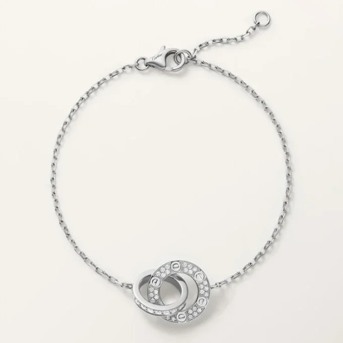 Bracciale Love, su catena, pavé