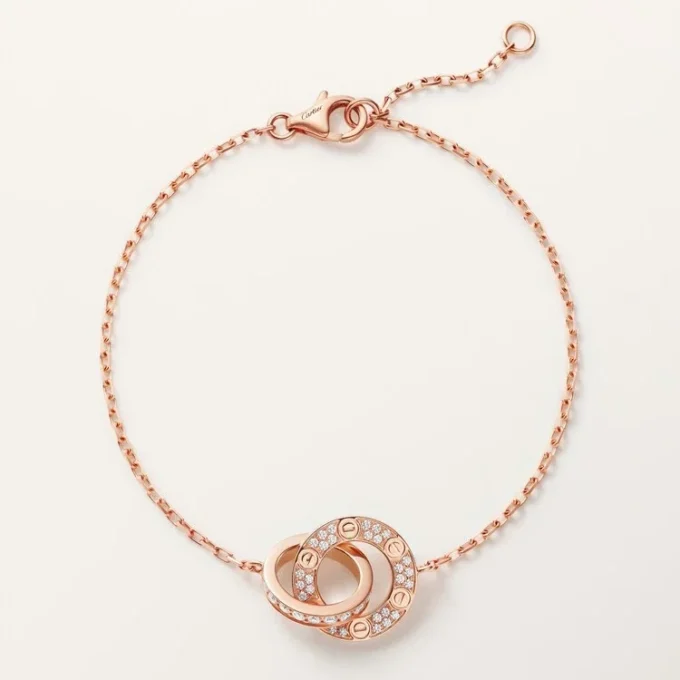 Bracciale Love, su catena, pavé