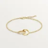 Bracciale Love, su catena, semi-pavé
