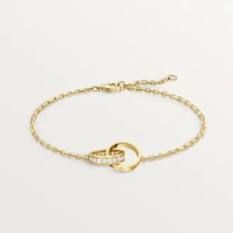 Bracciale Love, su catena, semi-pavé