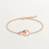 Bracciale Love, su catena, semi-pavé