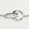 Bracciale Love, su catena, semi-pavé