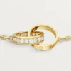 Bracciale Love, su catena, semi-pavé