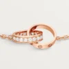 Bracciale Love, su catena, semi-pavé