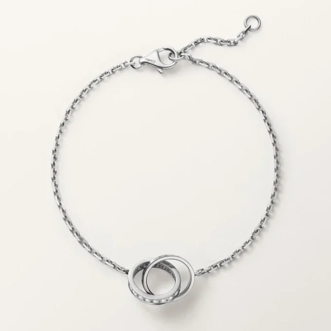 Bracciale Love, su catena, semi-pavé