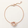 Bracciale Love, su catena, semi-pavé