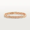 Bracciale Maillon Panthere, a tripla fila, con pavé