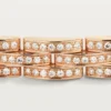 Bracciale Maillon Panthere, a tripla fila, con pavé