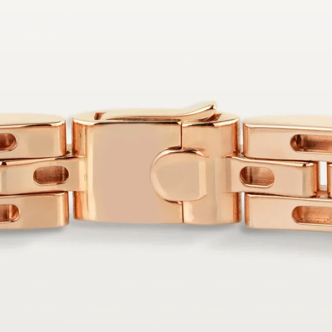 Bracciale Maillon Panthere, a tripla fila, con pavé