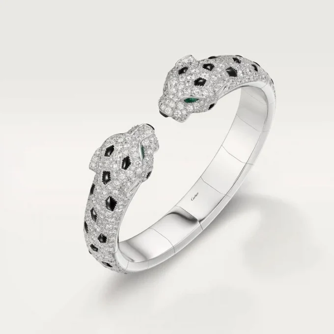 Bracciale Panthere De Cartier, articolato, con pavé