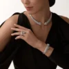 Collana Torque Panthere De Cartier, articolata, con pavé
