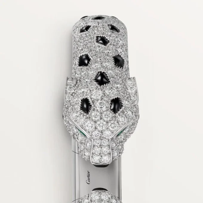 Bracciale Panthere De Cartier, articolato, con pavé