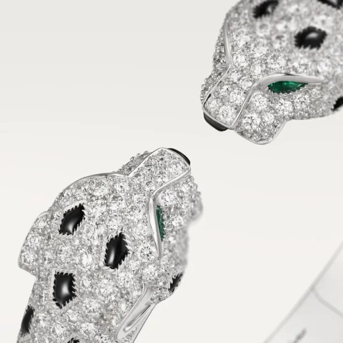 Bracciale Panthere De Cartier, articolato, con pavé