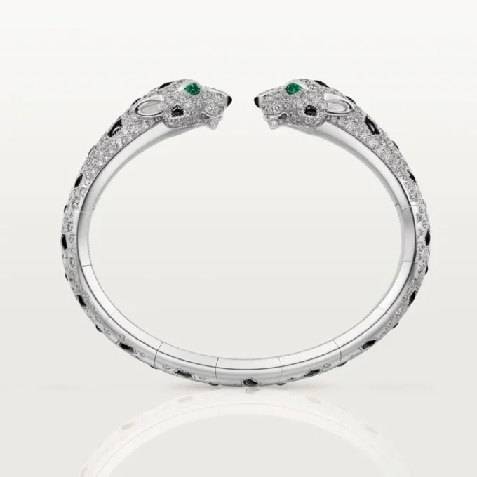 Bracciale Panthere De Cartier, articolato, con pavé